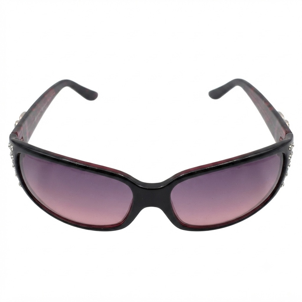Y2K Retro Inspired Geometric Maze Sunglasses With Crystal Accents And Case